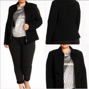 Escada Rouched Double ZIP Jacket